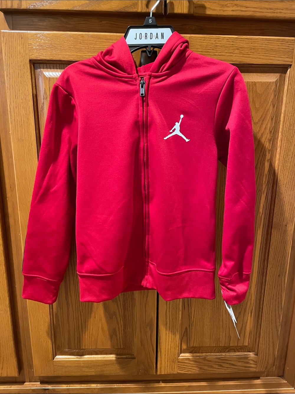 Kids Size S Jordan Red Full-Zip Hoodie